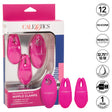 California Exotics - Silicone Remote Control Vibrating Nipple Clamps (Pink) CE1940 CherryAffairs