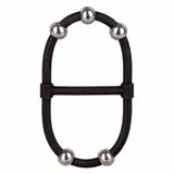 California Exotics - Steel Beaded Dual Silicone Maximizer Dual Cock Ring (Black) CE1941 CherryAffairs