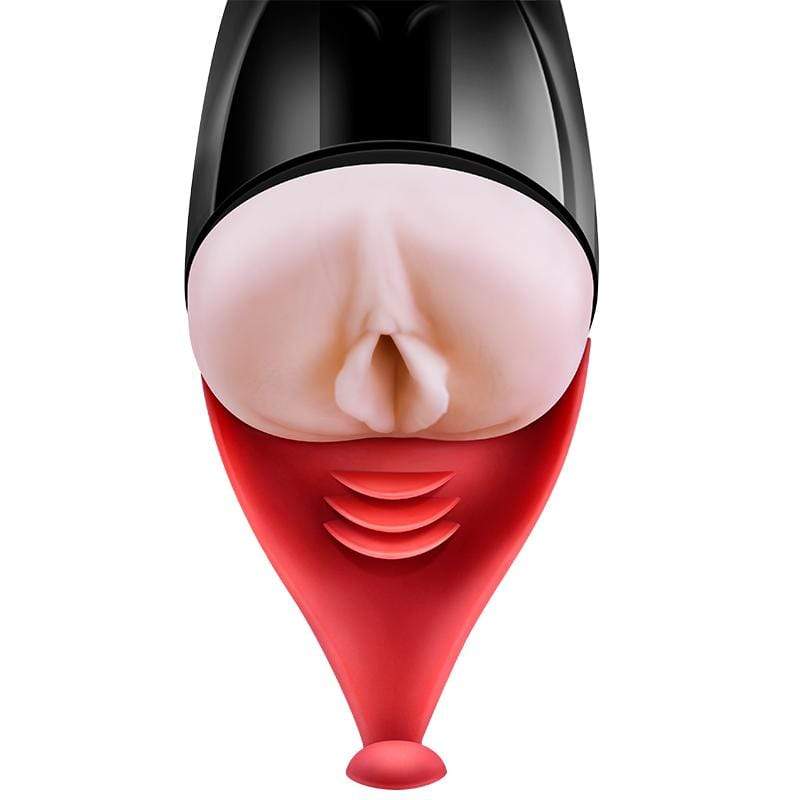 Erocome - Taurus New Vibrating Masturbator with Tongue Prostate Stimulator (Black) ERC1038 CherryAffairs