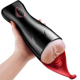 Erocome - Taurus New Vibrating Masturbator with Tongue Prostate Stimulator (Black) ERC1038 CherryAffairs