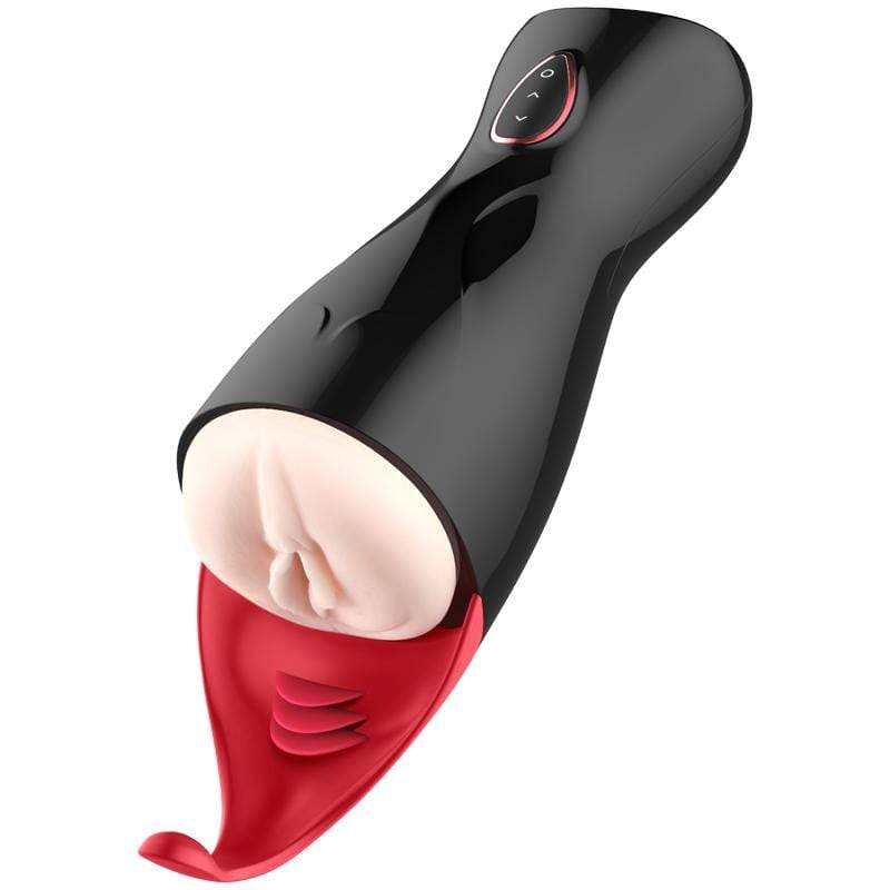 Erocome - Taurus New Vibrating Masturbator with Tongue Prostate Stimulator (Black) ERC1038 CherryAffairs