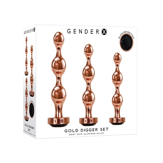 Evolved - Gender X Gold Digger Anal Set (Rose Gold/Black) EV1031 CherryAffairs