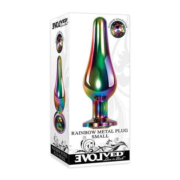 Evolved - Rainbow Metal Anal Plug Small (Silver) EV1050 CherryAffairs