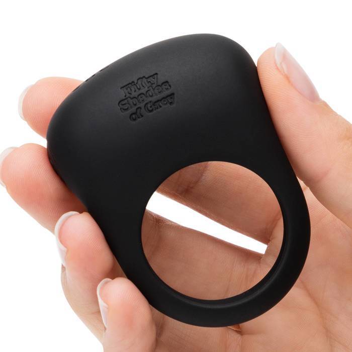 Fifty Shades of Grey - Sensation Rechargeable Vibrating Love Ring (Black) FSG1167 CherryAffairs