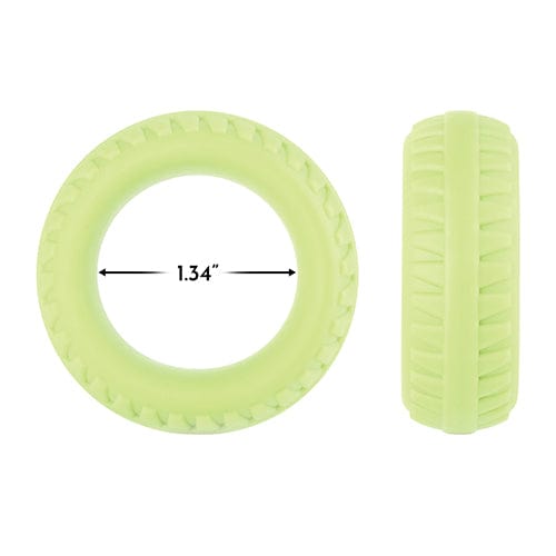 Forto - F 12 Silicone Cock Ring Glow in the Dark (Yellow)    Silicone Cock Ring (Non Vibration)