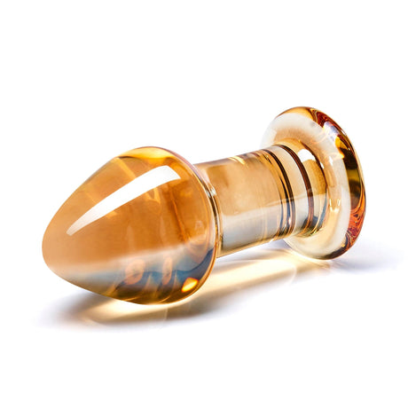 Glas - Over Easy Glass Butt Plug 3.5" (Orange) - CherryAffairs.sg