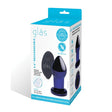 Glas - Remote Control Rechargeable Vibrating Glass Butt Plug 3.5" (Blue)    Glass Anal Plug (Vibration) Rechargeable