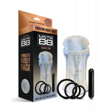 Happy Ending - MSTR B8 Squeeze Box Vibrating Pussy Masturbator Pack Kit of 5 (Clear)    Masturbator Soft Stroker (Vibration) Non Rechargeable