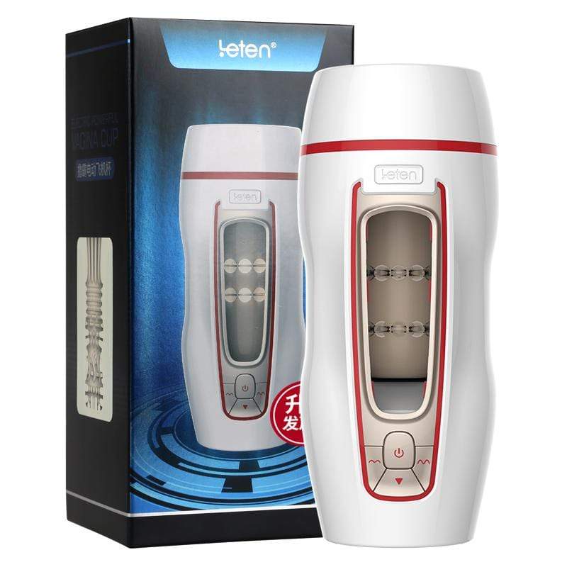 Leten - Automatic Thrusting Male Masturbator with Moaning Sound (White) LET1016 CherryAffairs