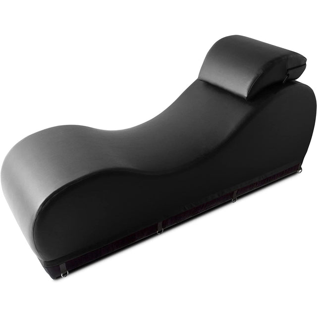 Liberator - Black Label Esse Chaise Faux Leather Claret Sex Furniture (Black) LB1058 CherryAffairs