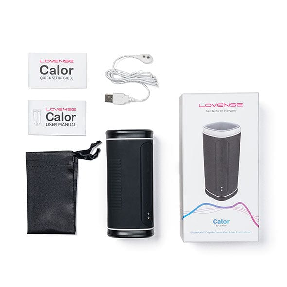 Lovense - Calor App-Controlled Warming Male Masturbator (Black)    Masturbator Soft Stroker (Vibration) Rechargeable