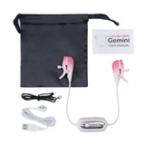 Lovense - Gemini App-Controlled Vibrating Nipple Clamps (Pink)    Nipple Clamps (Vibration) Rechargeable