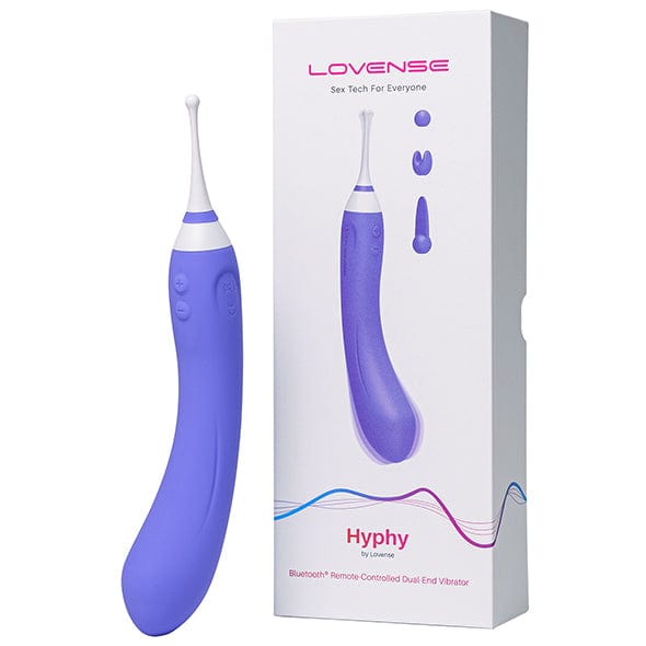 Lovense - Hyphy App-Controlled Dual End Vibrator (Purple)    Clit Massager (Vibration) Rechargeable