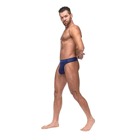 Male Power - Diamond Mesh Bong Thong Underwear L/XL (Blue)    Gay Pride Underwear