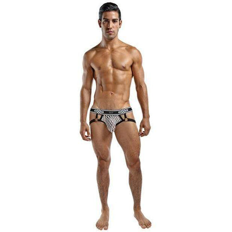 Male Power - Jock Ring Underwear Small (White) - CherryAffairs.sg