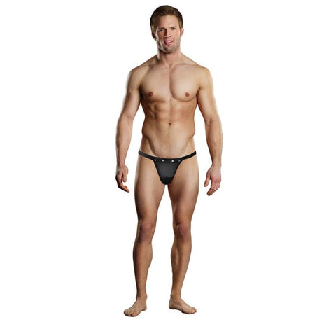 Male Power - Rip off Thong Underwear with Studs L/XL (Black)    Gay Pride Underwear