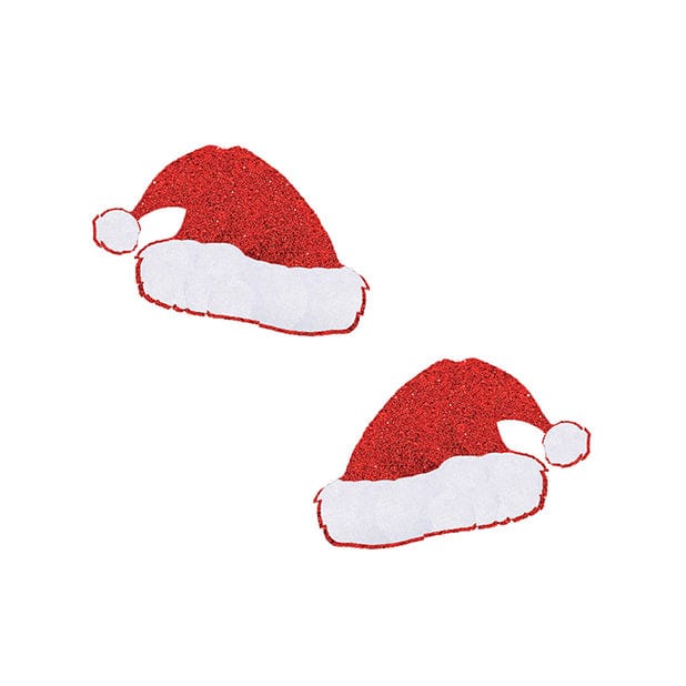 Neva Nude - Freaking Awesome Glitter Santa Hat Pasties Nipple Cover O/S (Red)    Nipple Covers