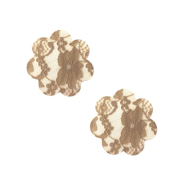 Neva Nude - Lace Petal Flower Pasties Nipple Covers O/S (Beige)    Nipple Covers