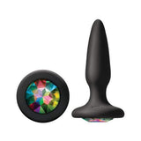 NS Novelties - Glams Mini Rainbow Gem Anal Plug (Black)    Anal Plug (Non Vibration)