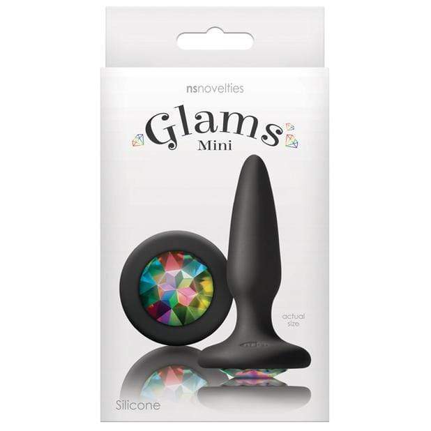 NS Novelties - Glams Mini Rainbow Gem Anal Plug (Black)    Anal Plug (Non Vibration)