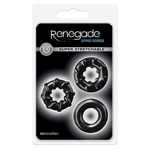 NS Novelties - Renegade Super Stretchable Dyno Cock Rings (Black) NS1102 CherryAffairs