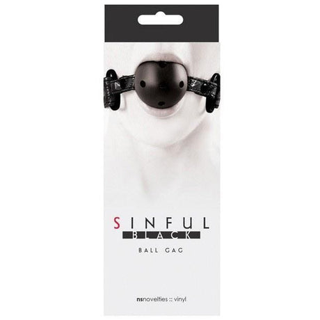 NS Novelties - Sinful Ball Gag  Black 657447092237 Ball Gag