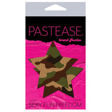 Pastease - Premium Camo Star Pasties Nipple Covers O/S (Green)    Nipple Covers