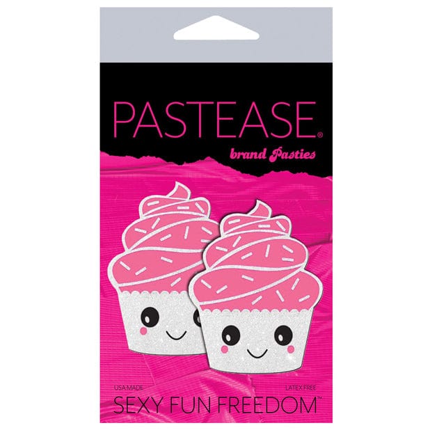 Pastease - Premium Cupcake Glittery Frosting Pasties Nipple Covers (White)    Nipple Covers