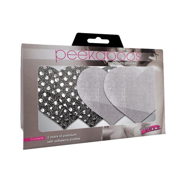 Eye Candy - Peekaboos Dark Angel Pasties Nipple Covers Set of 2  Silver 726633973466 Nipple Covers