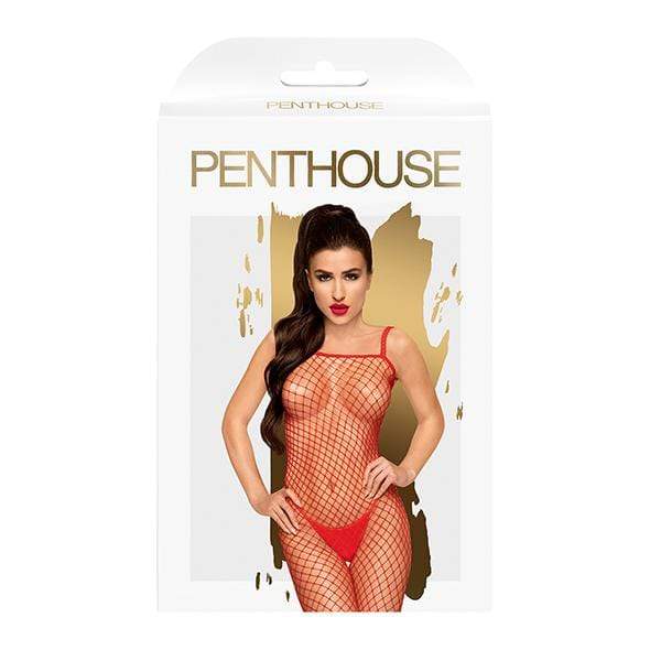 Penthouse - Body Search Fishnet Crotchless Fishnet Bodystocking XL (Red) PH1228 CherryAffairs