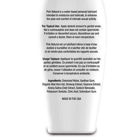 Pink - Natural Water Based Lubricant for Women 2.8oz PI1015 CherryAffairs