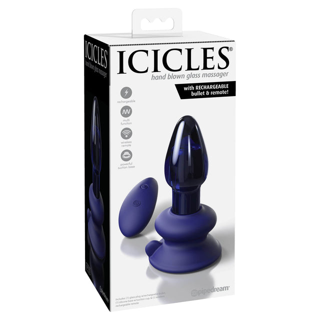 Pipedream - Icicles No. 85 Remote Control Rechargeable Anal Plug (Blue) PD2004 CherryAffairs