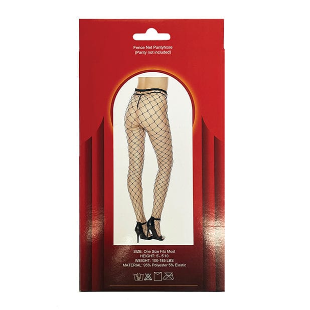 Popsi Lingerie - Fence Net Pantyhose O/S (Black) OT1196 CherryAffairs