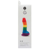 Pride Dildo - Original Premium Silicone Dildo with Balls 8" (Multi Colour) PR1002 CherryAffairs