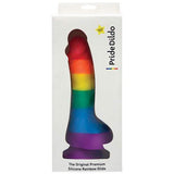 Pride Dildo - Original Premium Silicone Dildo with Balls 8" (Multi Colour) PR1002 CherryAffairs