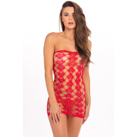 Rene Rofe - Queen Of Hearts Tube Dress Costume OS (Red) RR1191 CherryAffairs
