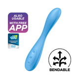 Satisfyer - Flex 4+ App-Controlled G Spot Vibrator (Blue)    G Spot Dildo (Vibration) Rechargeable