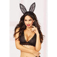 Seven til Midnight - Lace Bunny Ears O/S (Black) STM1008 CherryAffairs