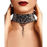 Shots - Ouch Love Street Art Fashion Printed Collar with Leash (Black) ST1029 CherryAffairs