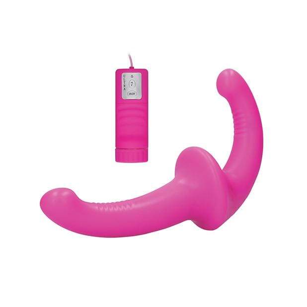 Shots - Ouch Vibrating Silicone Strapless Strap On with Controller (Pink) ST1024 CherryAffairs