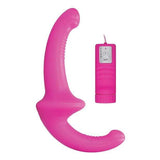 Shots - Ouch Vibrating Silicone Strapless Strap On with Controller (Pink) ST1024 CherryAffairs