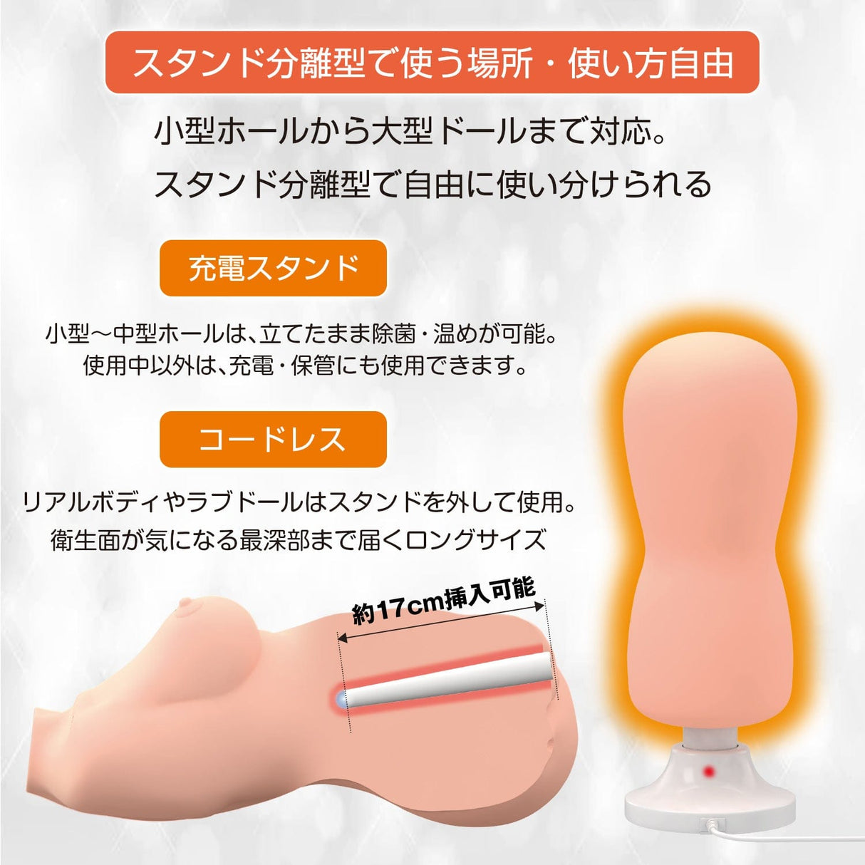 SSI Japan - UVC Masturbator USB Rechargeable Onahole Warmer with Stand    Warmer