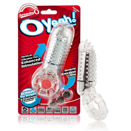 TheScreamingO - O Yeah Vertical Vibrating Cock Ring (Clear) TSO1128 CherryAffairs