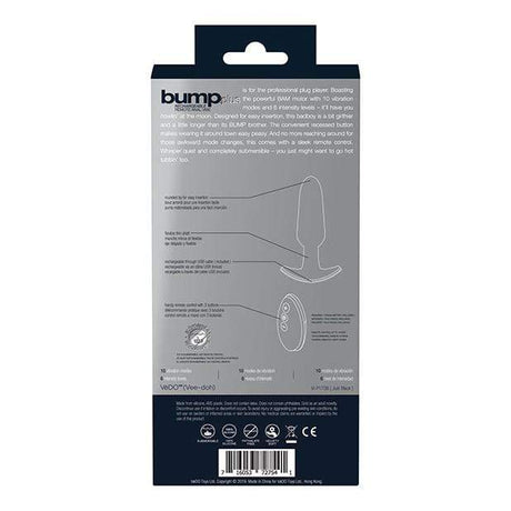 VeDO - Bump Plus Rechargeable Remote Control Anal Vibe (Just Black) VD1115 CherryAffairs