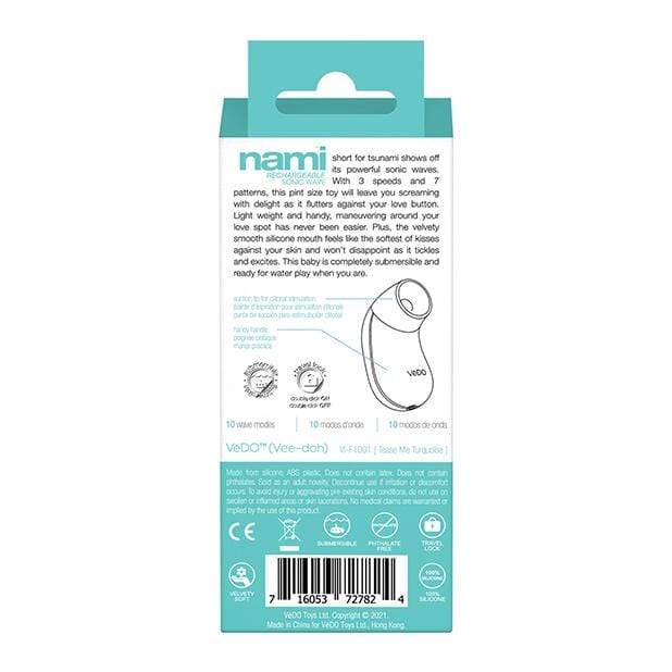 VeDO - Nami Rechargeable Sonic Clitoral Air Stimulator (Tease Me Turquoise) VD1125 CherryAffairs