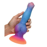 XR - Creature Cocks Glow in the Dark Space Cock Silicone Alien Dildo (Multi Colour)    Non Realistic Dildo with suction cup (Non Vibration)