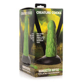 XR - Creature Cocks Radioactive Reptile Thick Scaly Silicone Dildo (Green/Black) XR1043 CherryAffairs