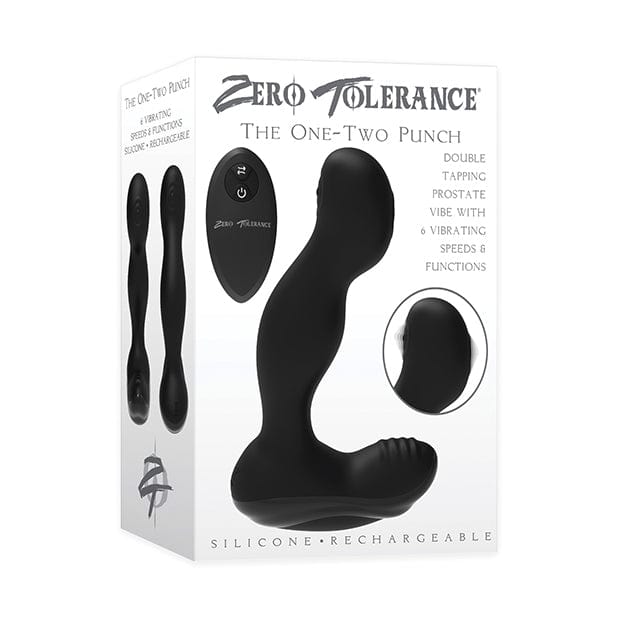 Zero Tolerance - The One Two Punch Remote Control Rechargeable Prostate Massager (Black) ZR1020 CherryAffairs